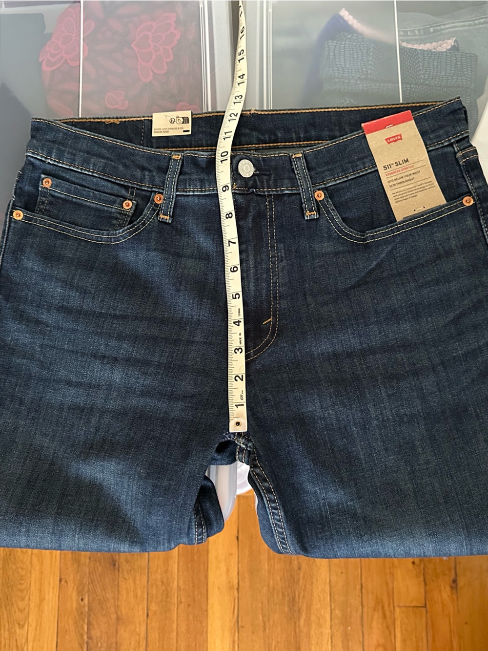 New Levi's 511 Slim Fit Jeans "Haley's Comet" Dark Wash Sz W34 L29 Flex Stretch - Picture 6 of 10